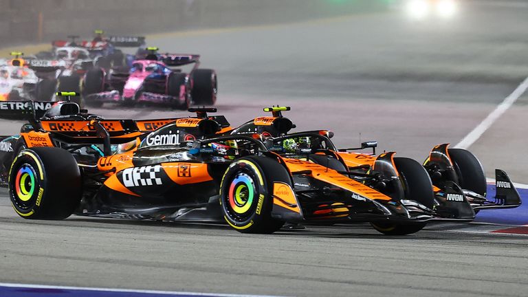 Preview McLaren обеспокоена доверием пилотов после столкновения Норриса и Пиастри в Сингапуре